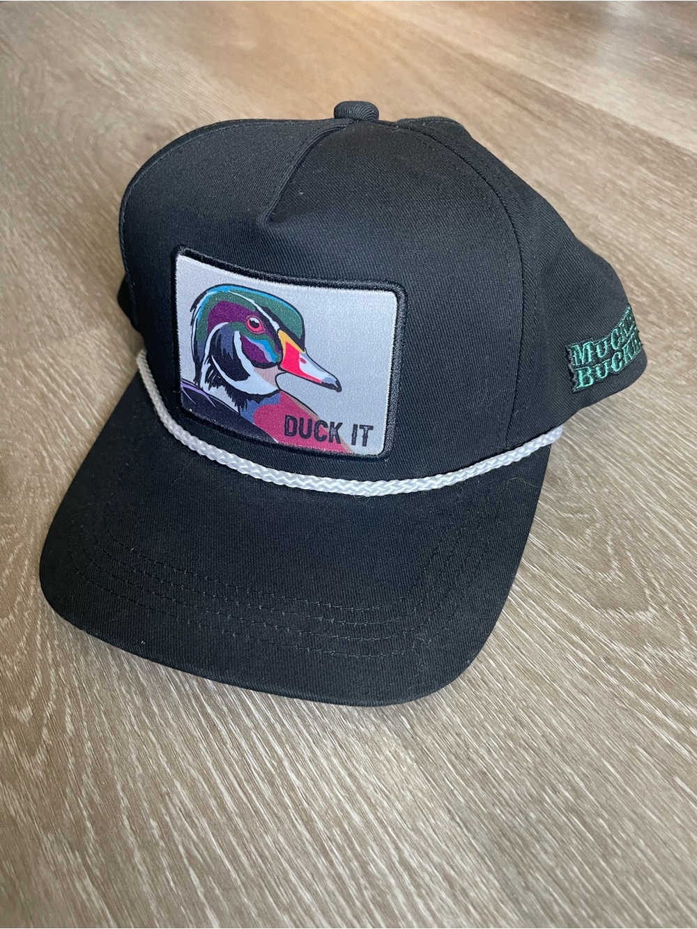 Mucker Bucket 'Duck It' Trucker Hat with Rope Detail